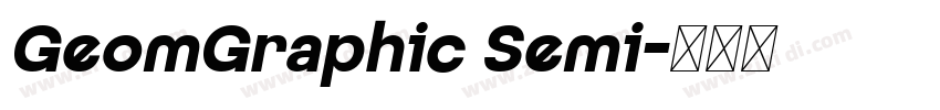 GeomGraphic Semi字体转换